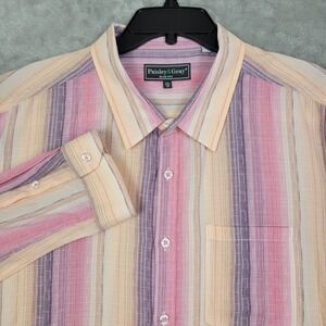 Paisley & Gray Shirt Mens 2XL Slim Fit Long Sleeve‎ Button Up Pink Purple Casual